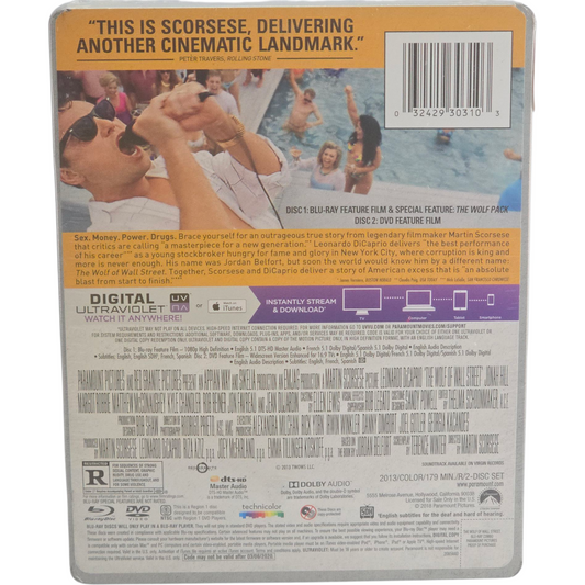 Le Loup de Wall Street – SteelBook Blu-ray + DVD – visuel 3