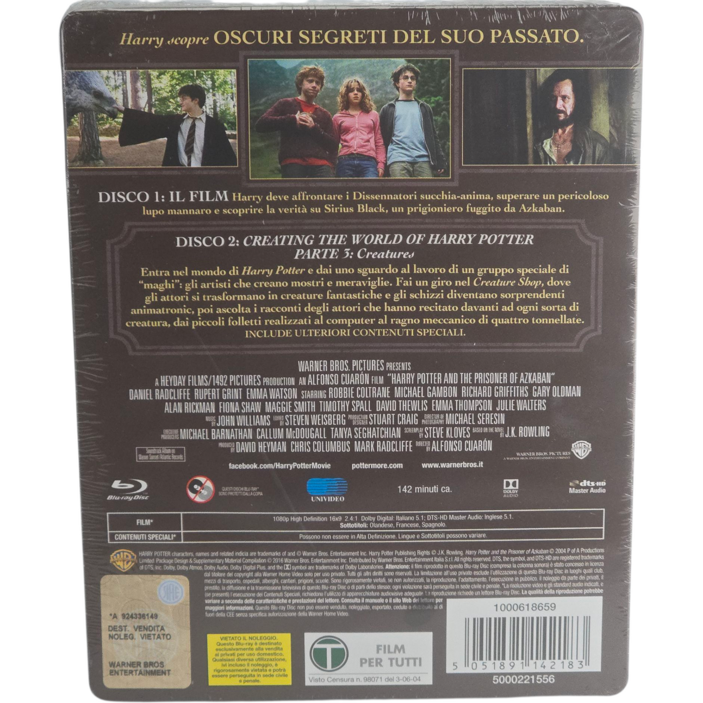 Harry Potter et le Prisonnier d'Azkaban Blu-ray SteelBook Débossé (AN 3) Zone B