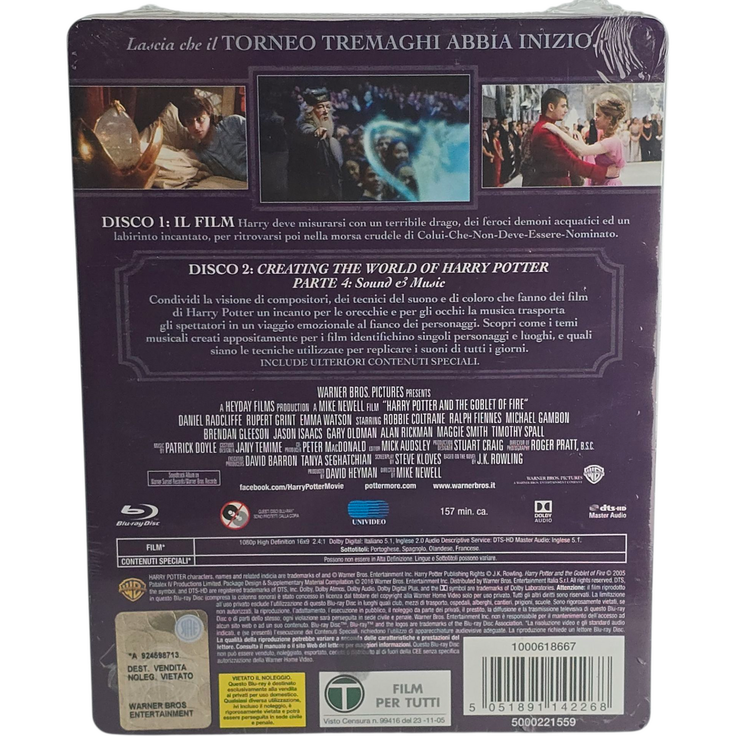 Harry Potter et la Coupe de feu Blu-ray SteelBook Débossé (AN 4) Zone B