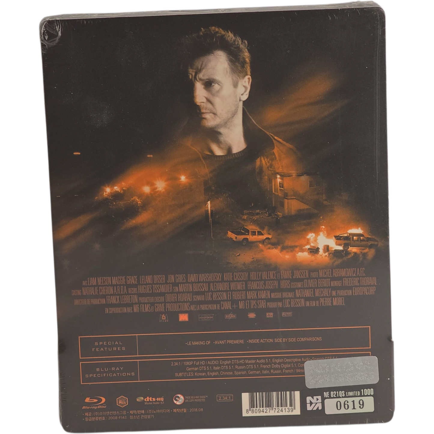 TAKEN Blu-ray FullHD Steelbook Débossé Novamédia 1/4 Slip Numérotée 1000Ex Libre