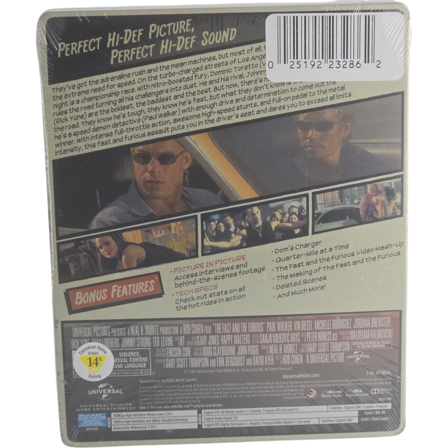 Fast and the Furious : Blu-ray + DVD steelbook Comic Book édition 2014 Zone A
