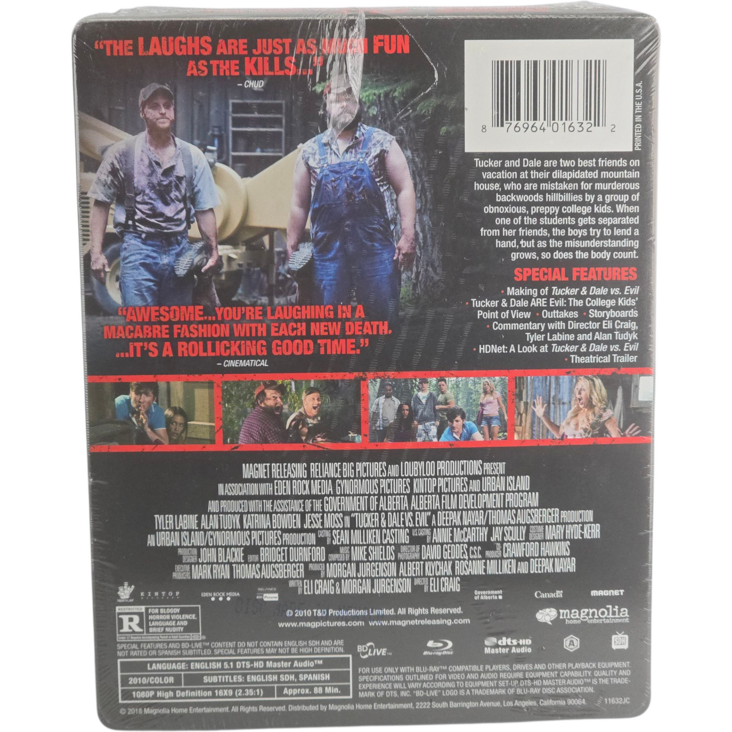 Tucker & Dale vs. Evil 2010 Steelbook Blu-ray édition limitée 2018 Region A