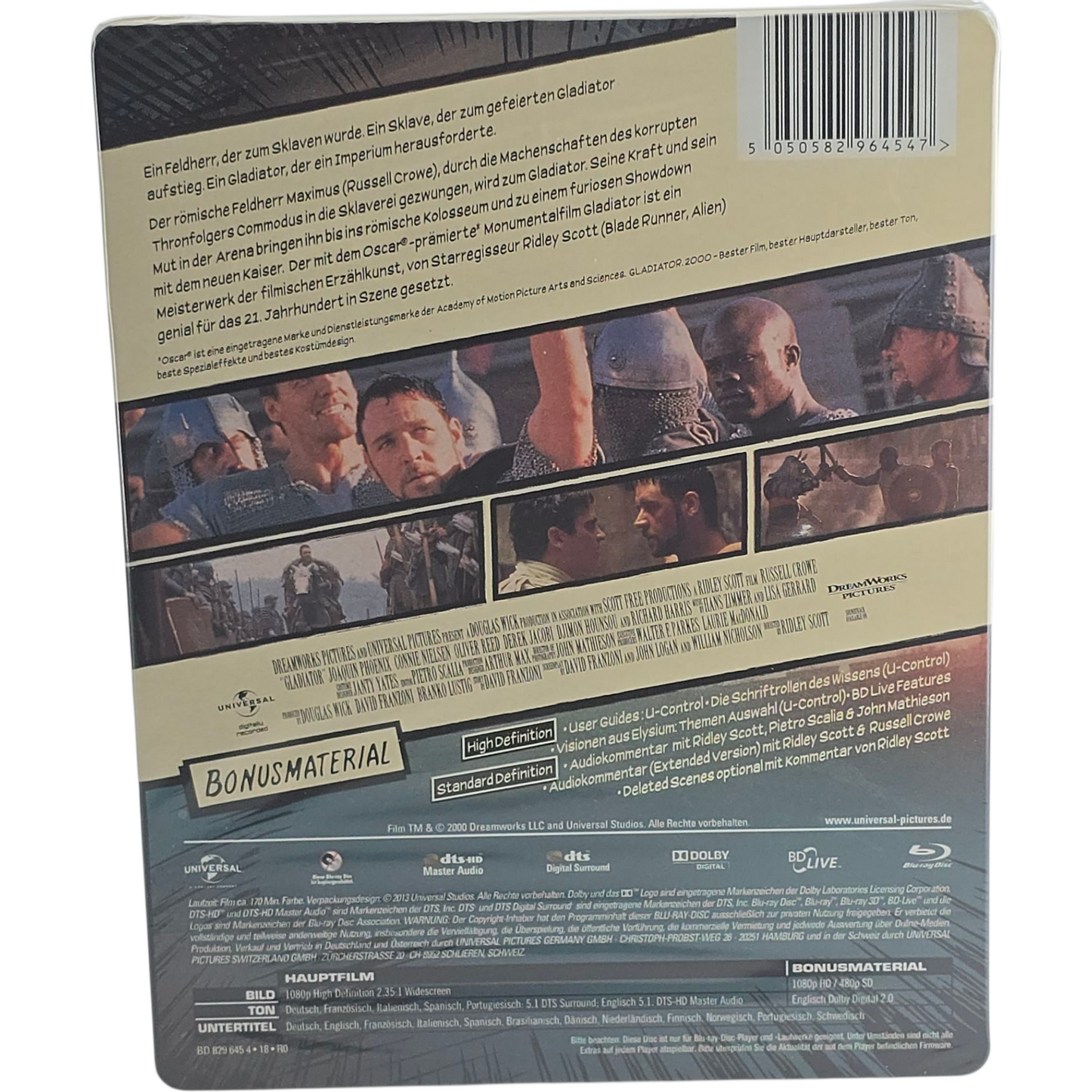 Gladiator 2000 SteelBook Blu-ray + DVD +Digital HD Édition limitée 2013 Zone B