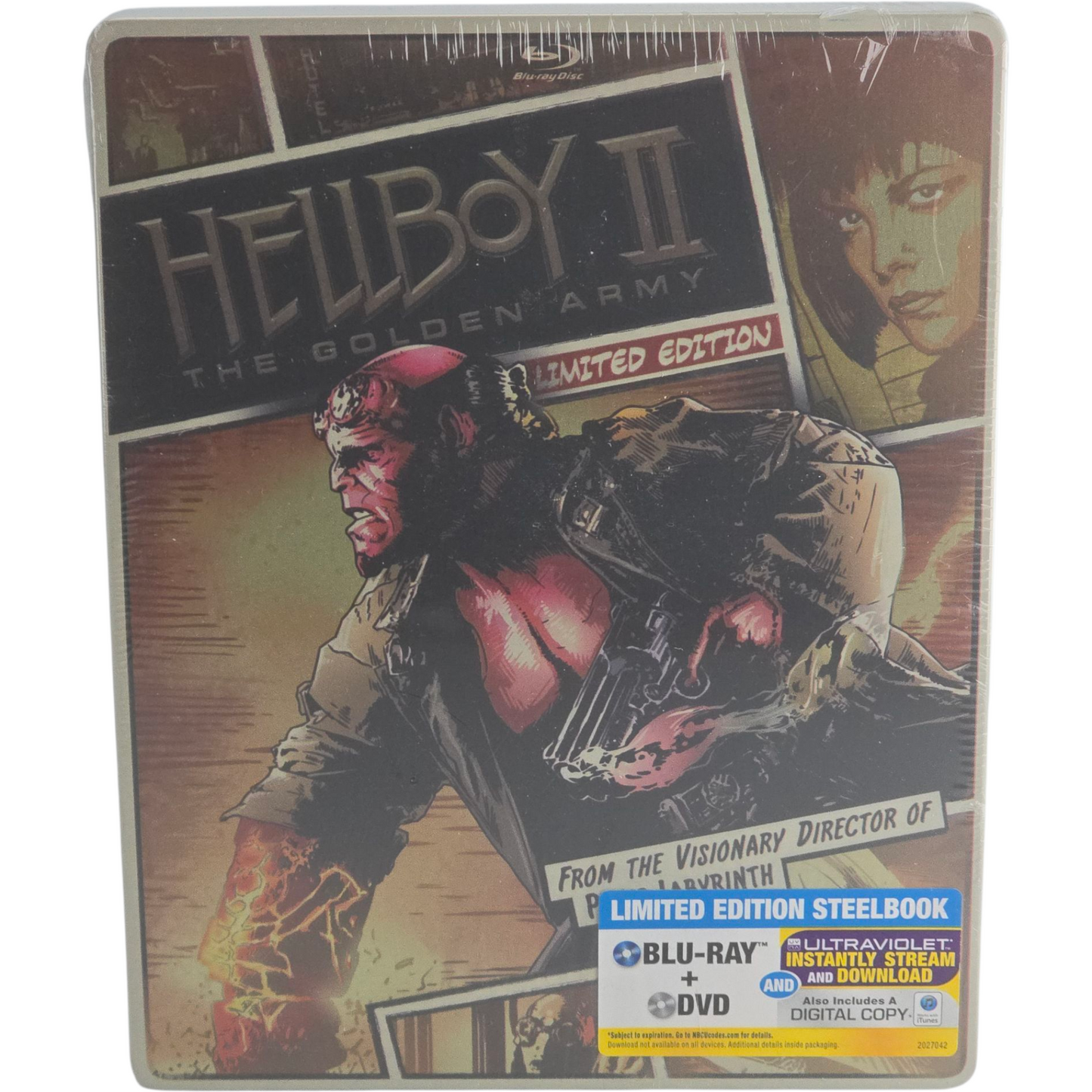 Hellboy II: 2008 SteelBook Blu-ray + DVD limitée Guillermo del Toro Zone A