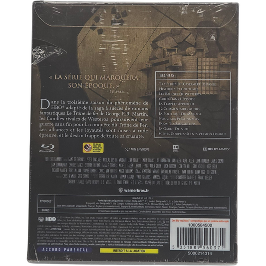 Game of Thrones - Saison 3 (2013) - SteelBook Blu-ray - Zone B - vue 3