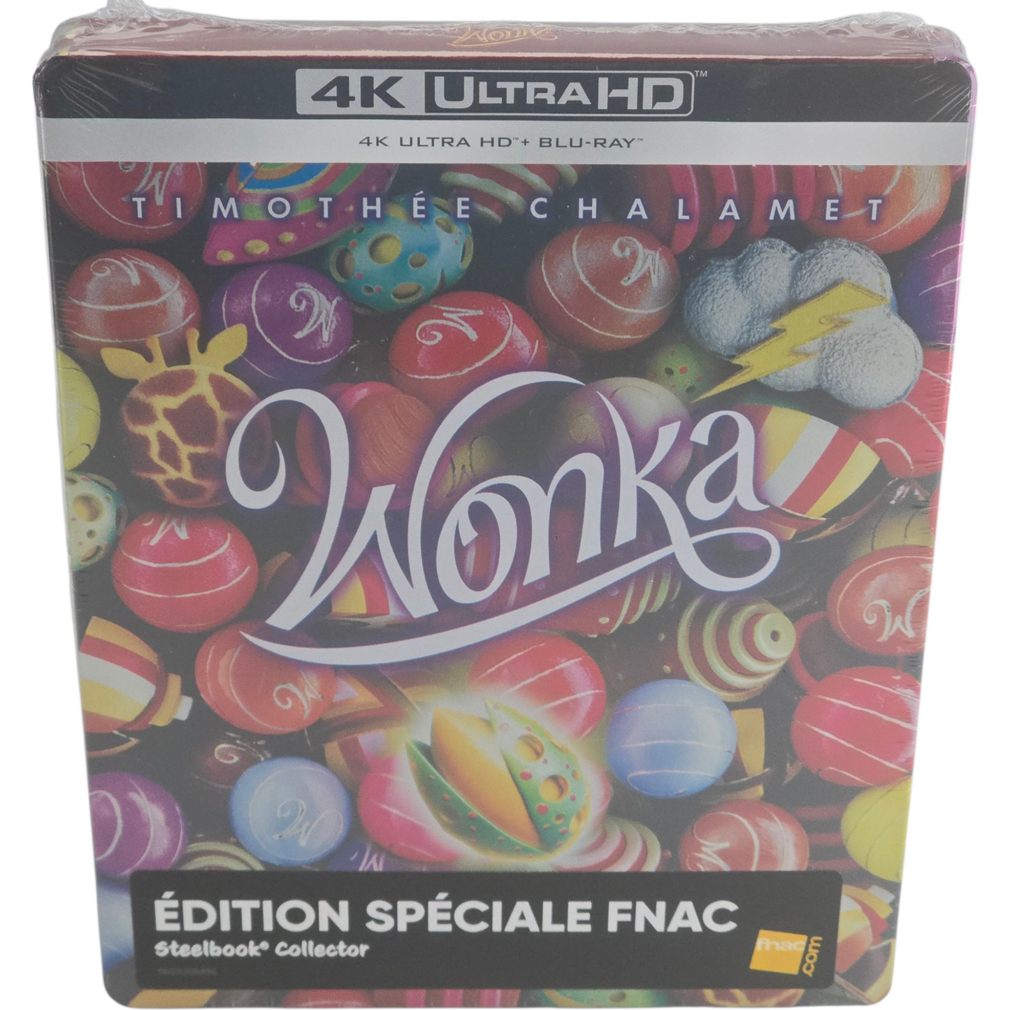 Wonka 4K Ultra HD + Blu-ray Steelbook Fnac edition Timothée Chalamet Zone B