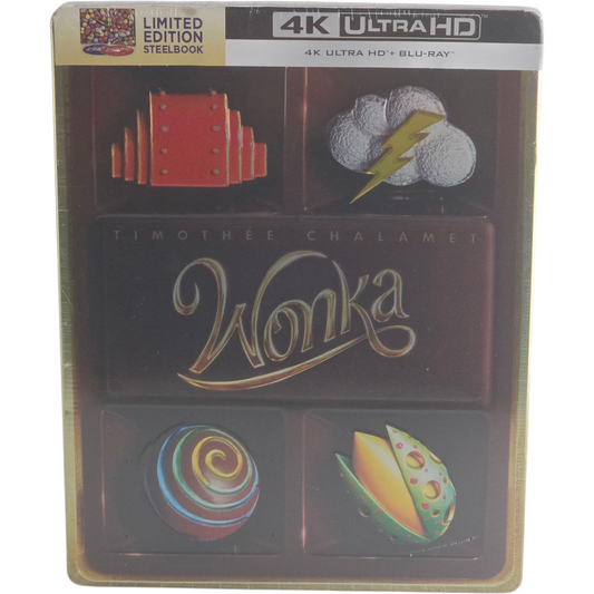 Wonka SteelBook 4K Ultra HD + Blu-ray Import Italie Sans Français Chalamet