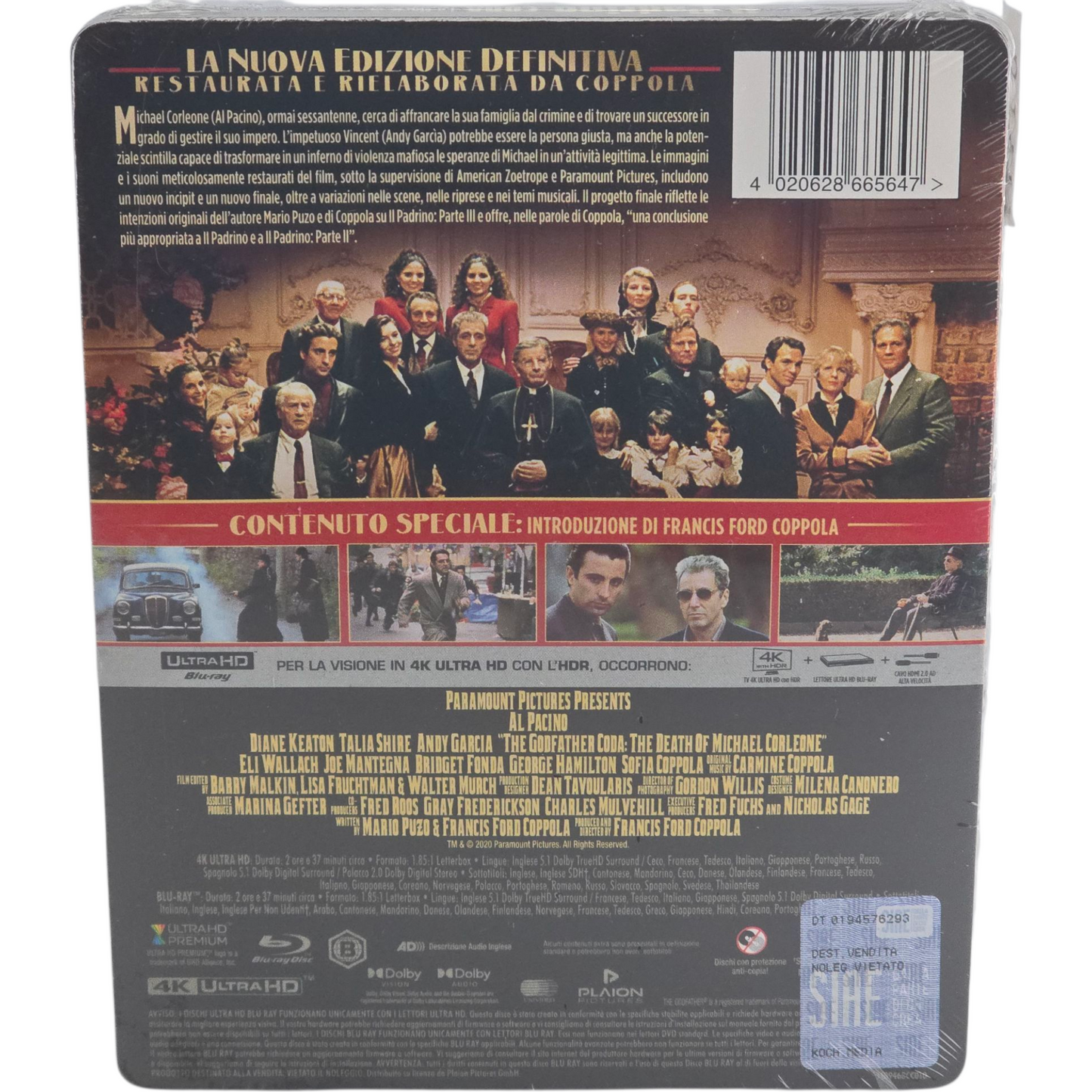 The Godfather, Coda:Michael Corleone 4K Blu-ray Steelbook 4K Ultra HD + Blu-ray B