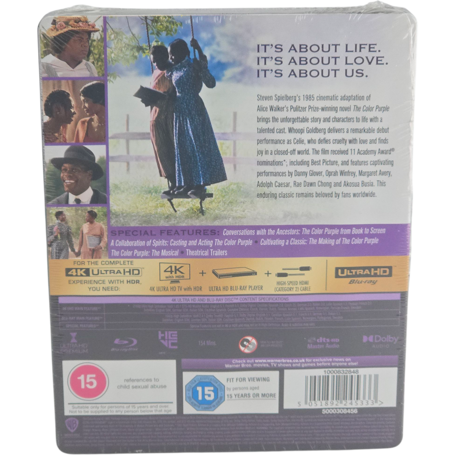 The Color Purple SteelBook 4K Ultra HD +Blu-ray Spielberg, Danny Glover Libre