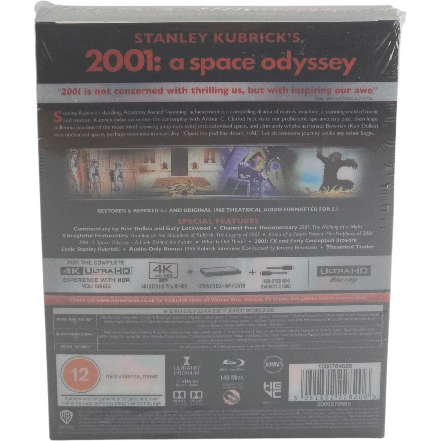 2001 : A Space Odyssey Steelbook 4K Ultra HD + Blu-ray Kubrick Titans of Cult B