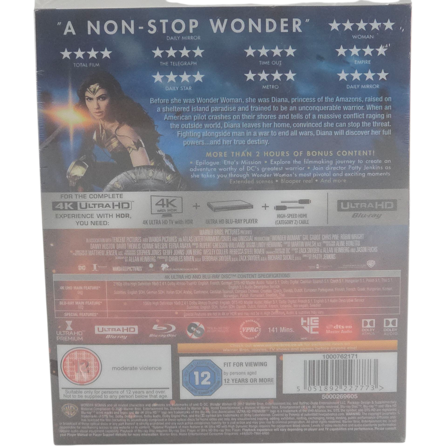 Wonder Woman 4K Ultra HD Blu-ray + Blu-ray SteelBook Titans of Cult Zone B