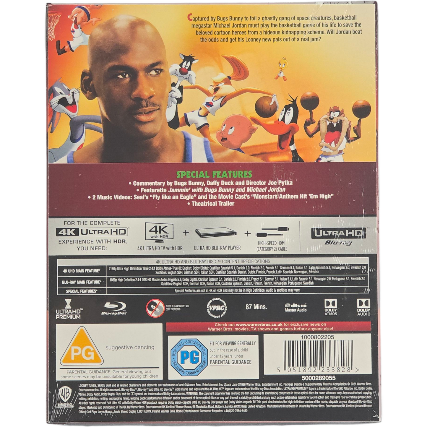 Space Jam Michael Jordan 4K Ultra HD Blu-ray +Blu-ray SteelBook Titans of Cult B