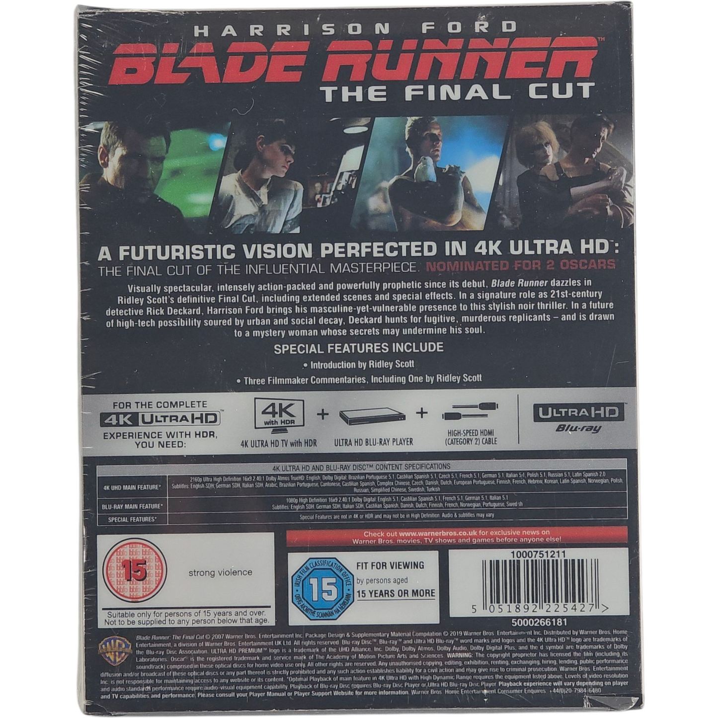Blade Runner Final Cut 4K Ultra HD Blu-ray SteelBook Titans of Cult Region B