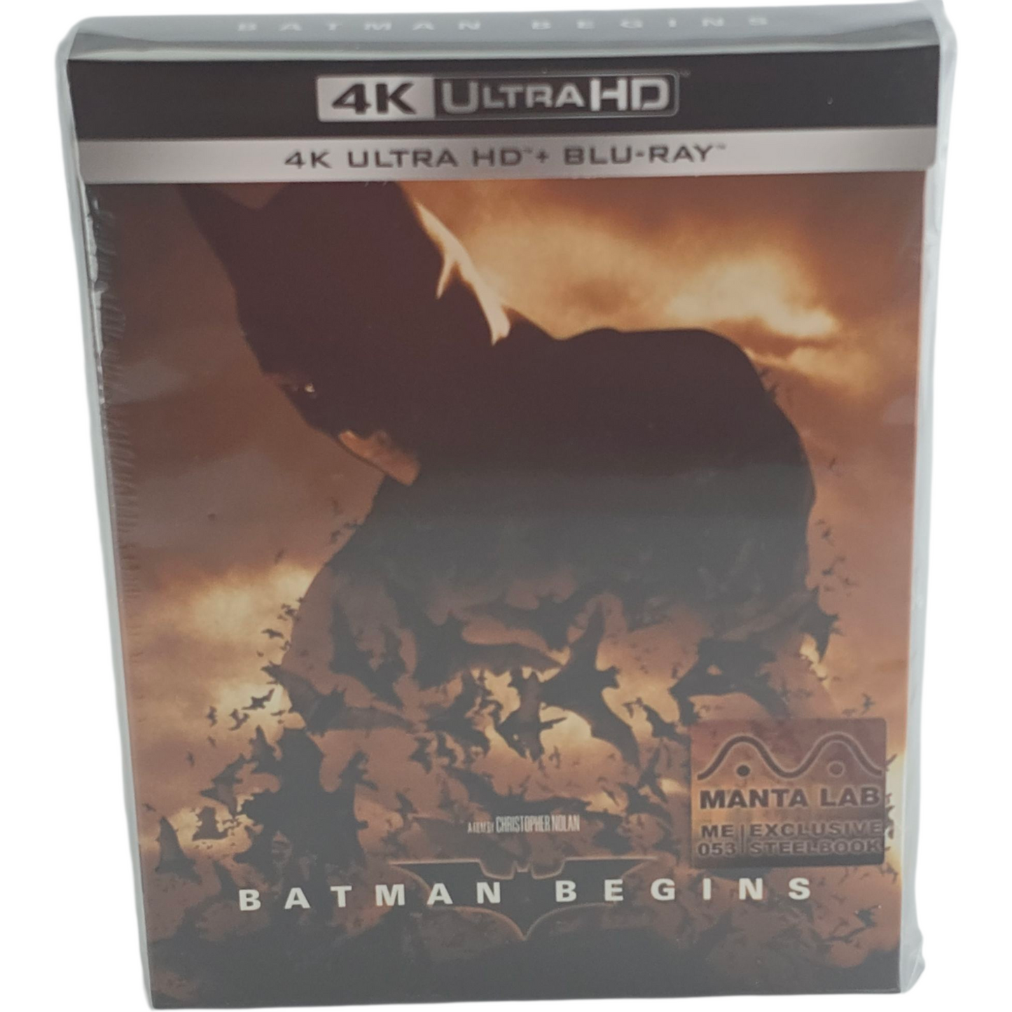 Batman Begins 4K Ultra HD +Blu-ray Steelbook Full Slip Mantalab Numéroté 1000 Ex