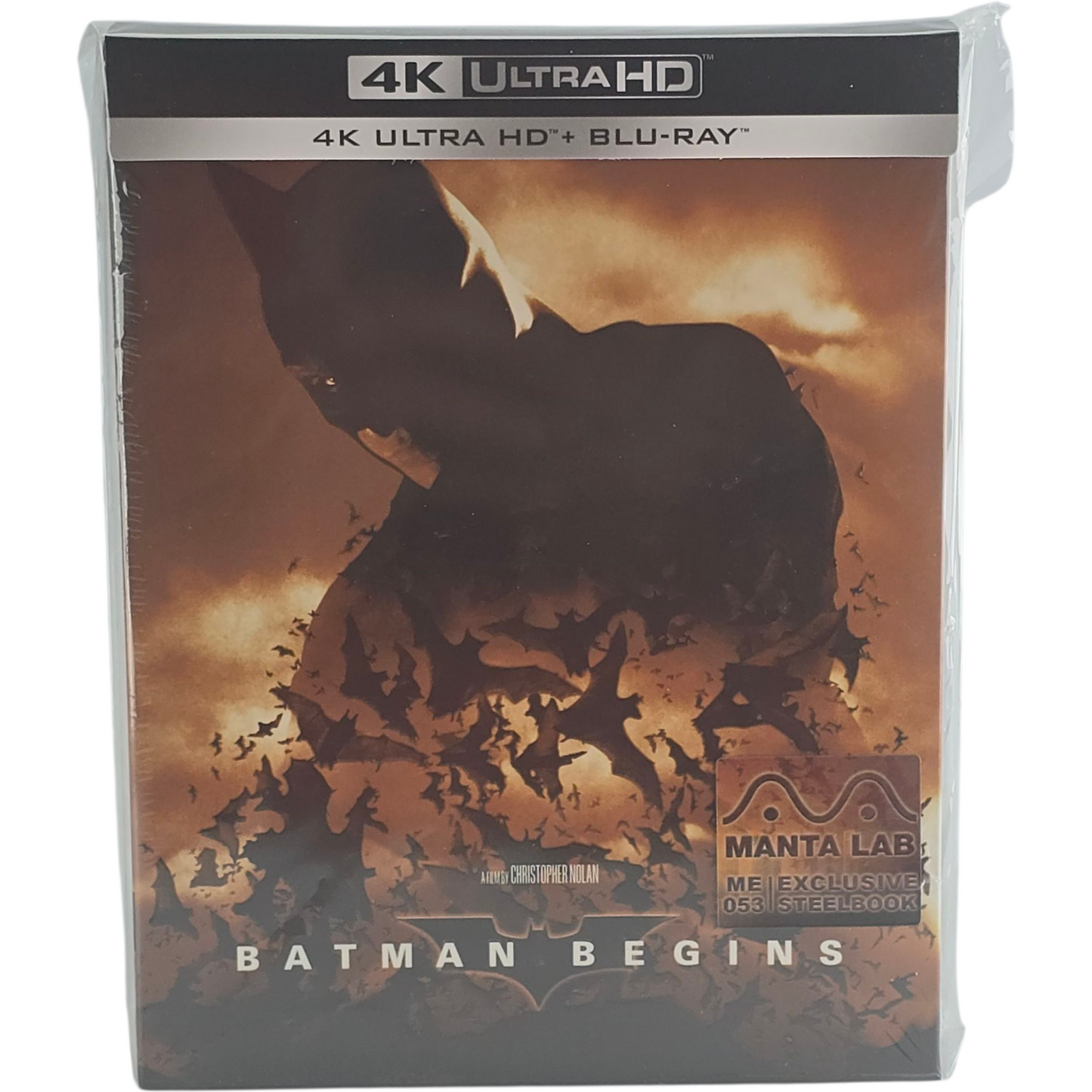 Batman Begins 4K Ultra HD +Blu-ray Steelbook Full Slip Mantalab Numéroté 1000 Ex