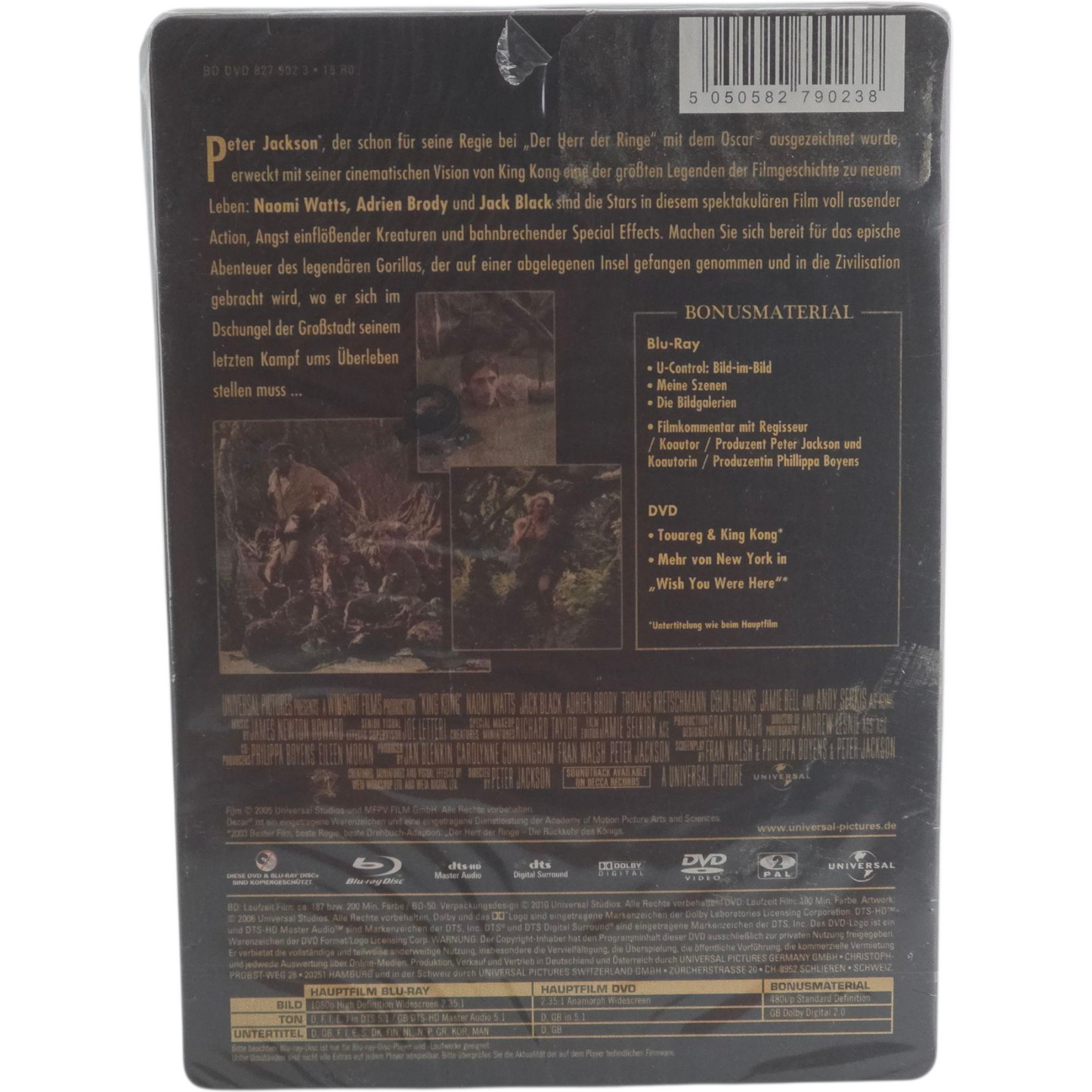King Kong Steelbook Blu-ray + DVD 2005 Édit collector Peter Jackson Region B
