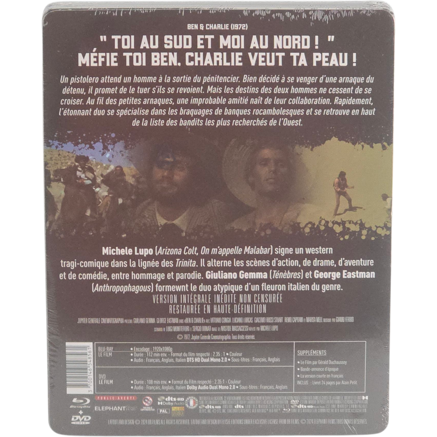 Ben & Charlie Blu-ray + DVD Steelbook Futurepak Giuliano Gemma 1000 ex Zone Libre