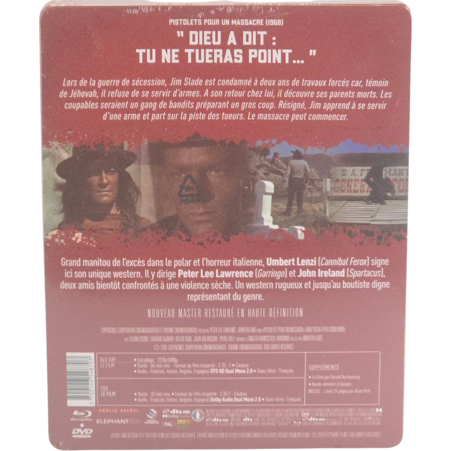 Pistolets pour un massacre Blu-ray + DVD Steelbook Futurepak 1000 ex Zone Libre