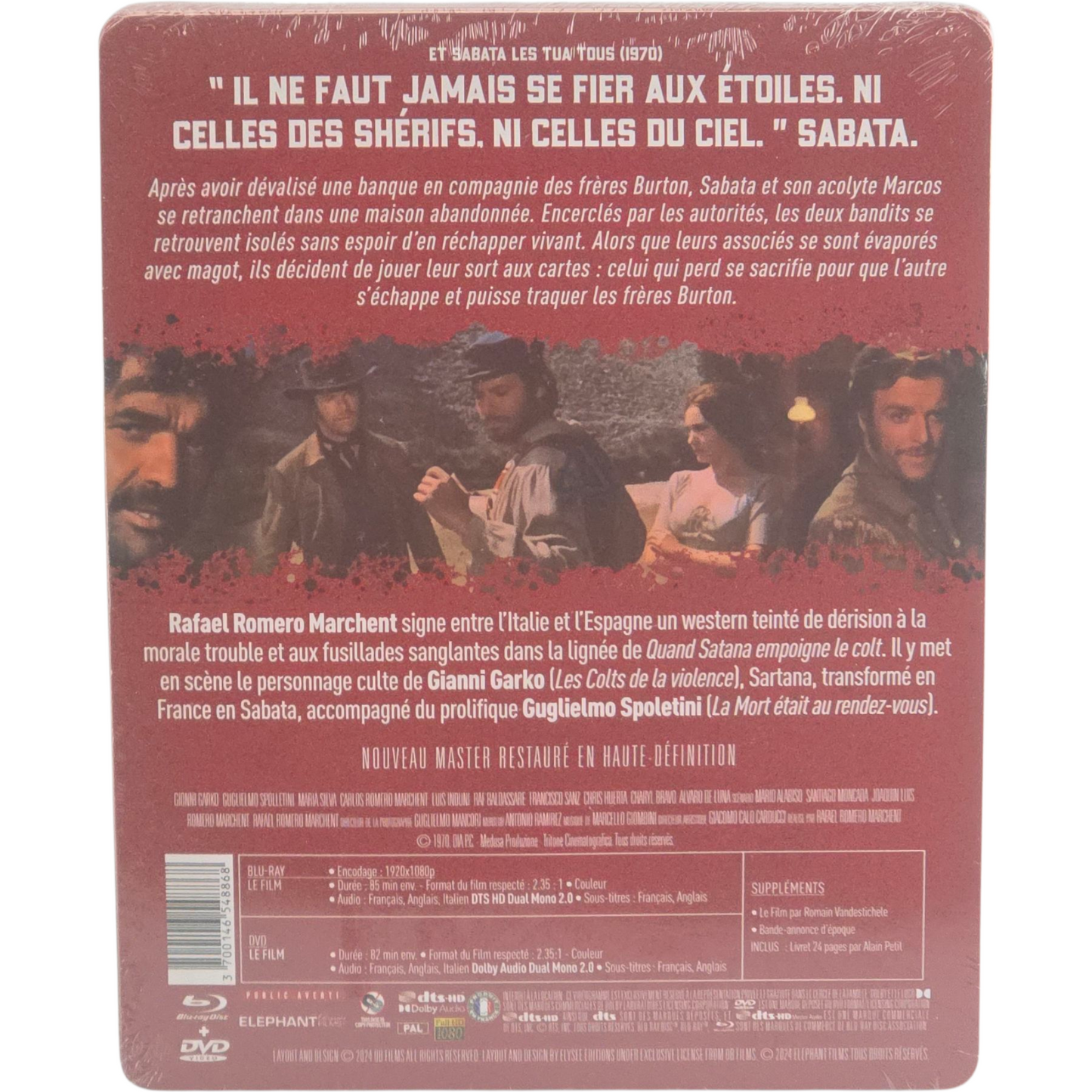 Et Sabata les tua tous Blu-ray + DVD Steelbook Futurepak 1000 ex Zone Libre