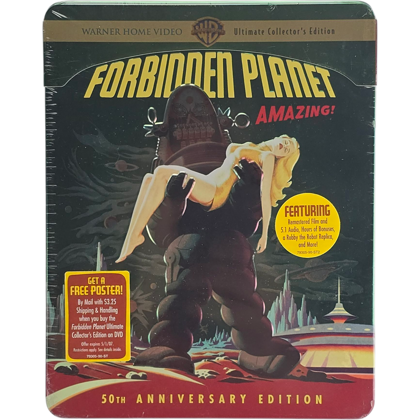 Forbidden Planet DVD SteelBook Ultimate Collector's Metal Box Edt 2006 Region 1