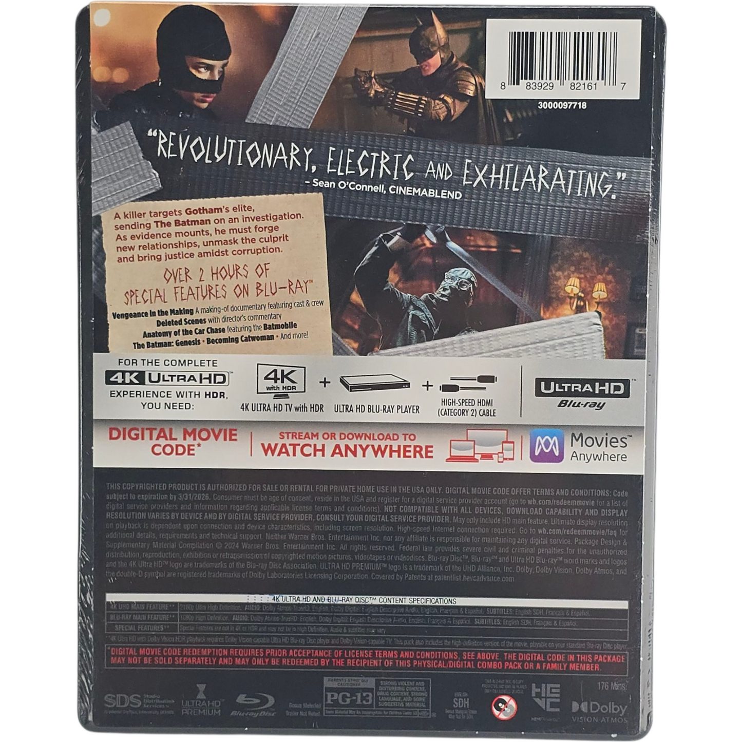 The Batman SteelBook 4K Ultra HD + Blu-ray + Digital 4K Robert Pattinson Zone A