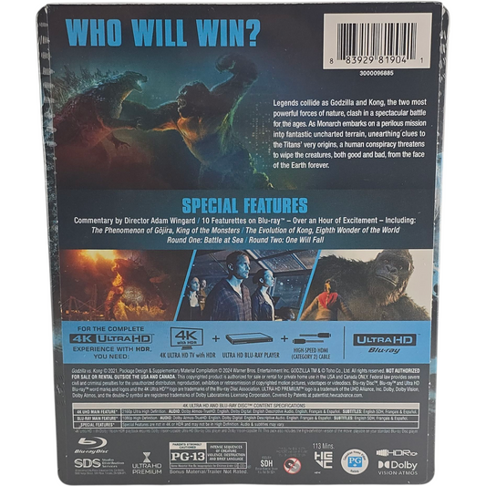 Godzilla vs. Kong (2021) – SteelBook 4K Ultra HD + Blu-ray