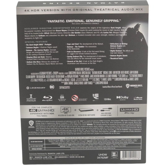 Batman Begins - SteelBook 4K Ultra HD + Blu-ray - Visuel 3