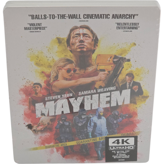 Mayhem 2017 : 4K Ultra HD + Blu-ray SteelBook  Joe Lynch Steven Yeun Region A