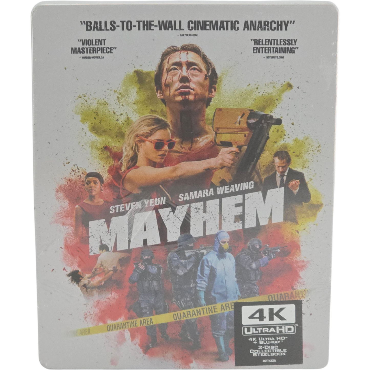 Mayhem 2017 : 4K Ultra HD + Blu-ray SteelBook Joe Lynch Steven Yeun Region A