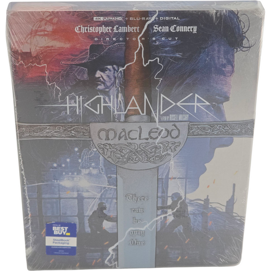 Highlander 4K Ultra HD +Blu-ray SteelBook Director's Cut Christopher Lambert A,C