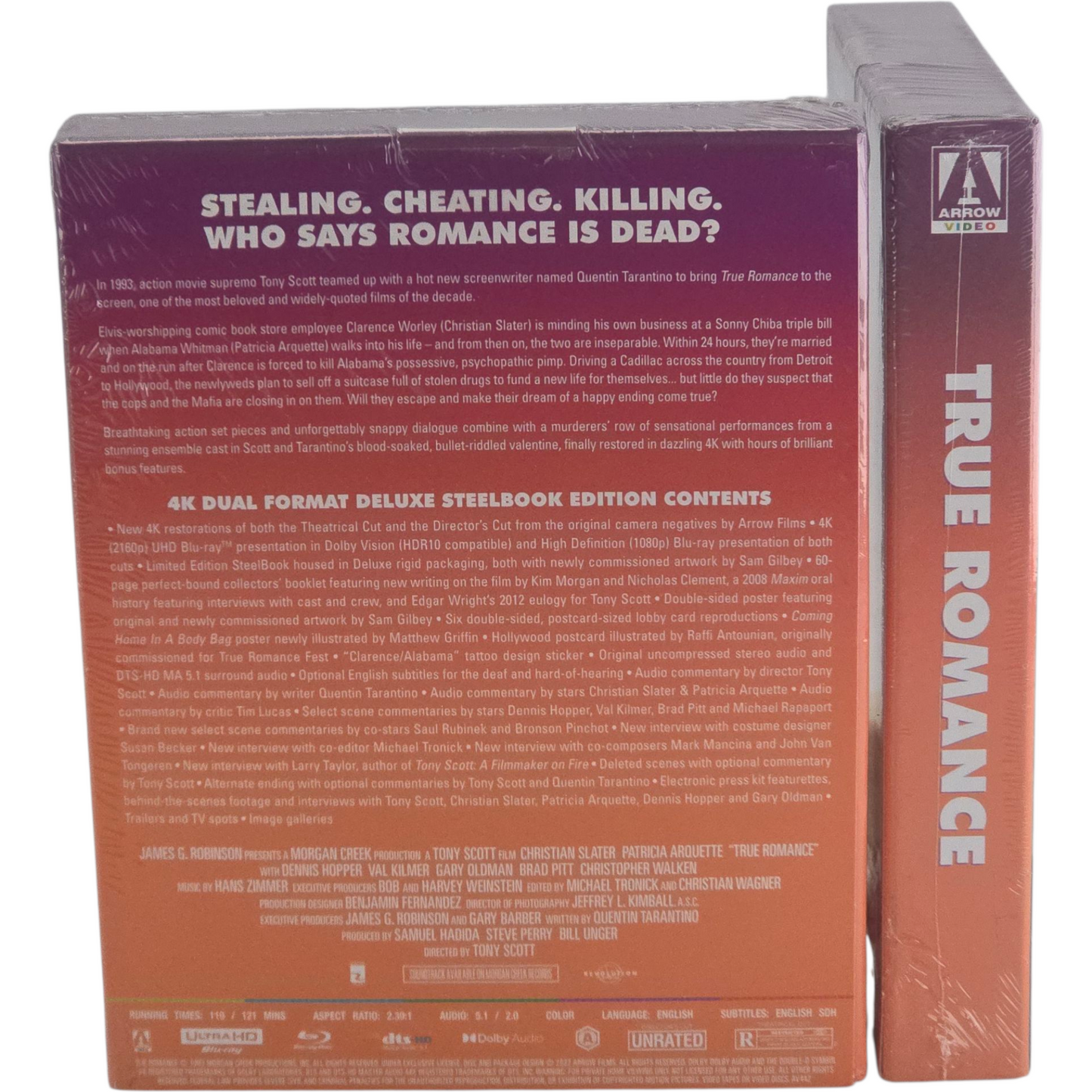 True Romance Steelbook 4K UHD + Blu-ray Ltdt luxe Quentin Tarantino Tony Scott A