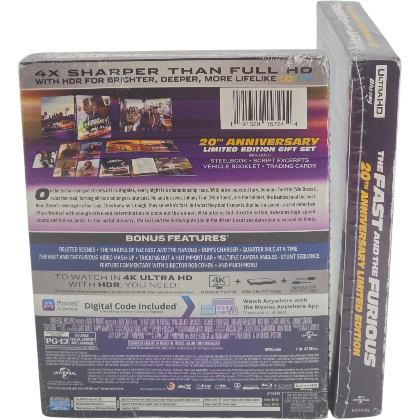 Fast and Furious SteelBook 4K Ultra HD + Blu-ray + Digital HD Coffret édt ltd A