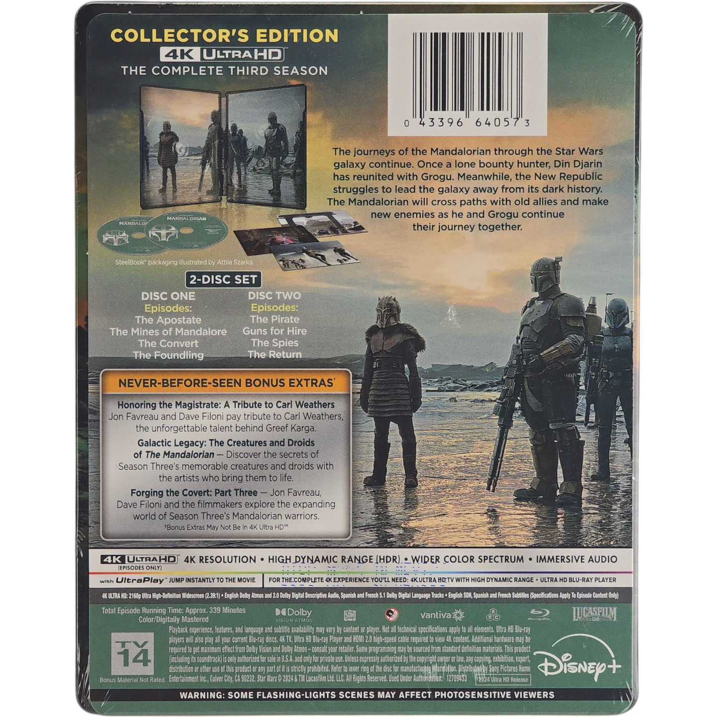 The Mandalorian :3 ème saison SteelBook 4K Ultra HD + Blu-ray Collector's Libre