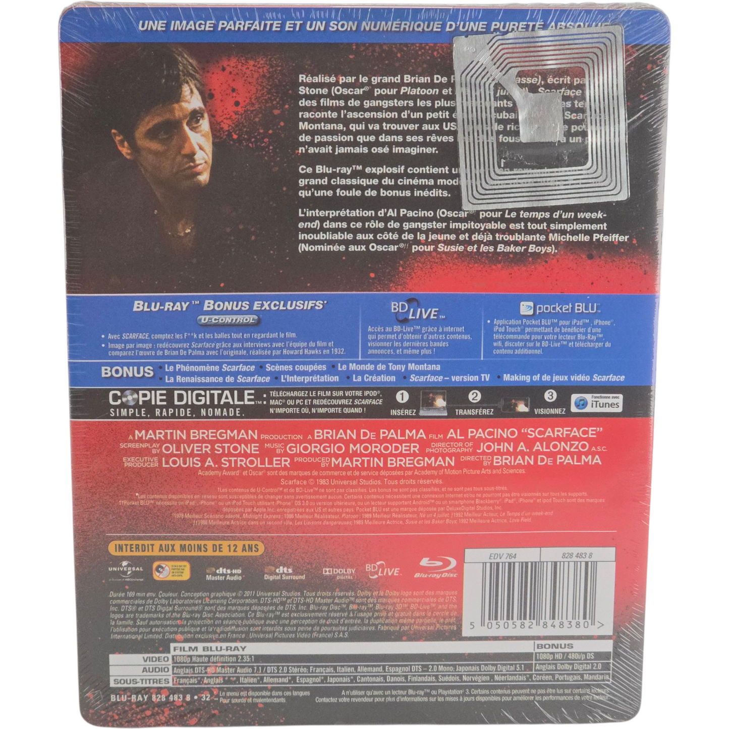 Scarface Al Pacino 1983 Blu-ray + DVD SteelBook Edition Limitée 2011 Zone Libre