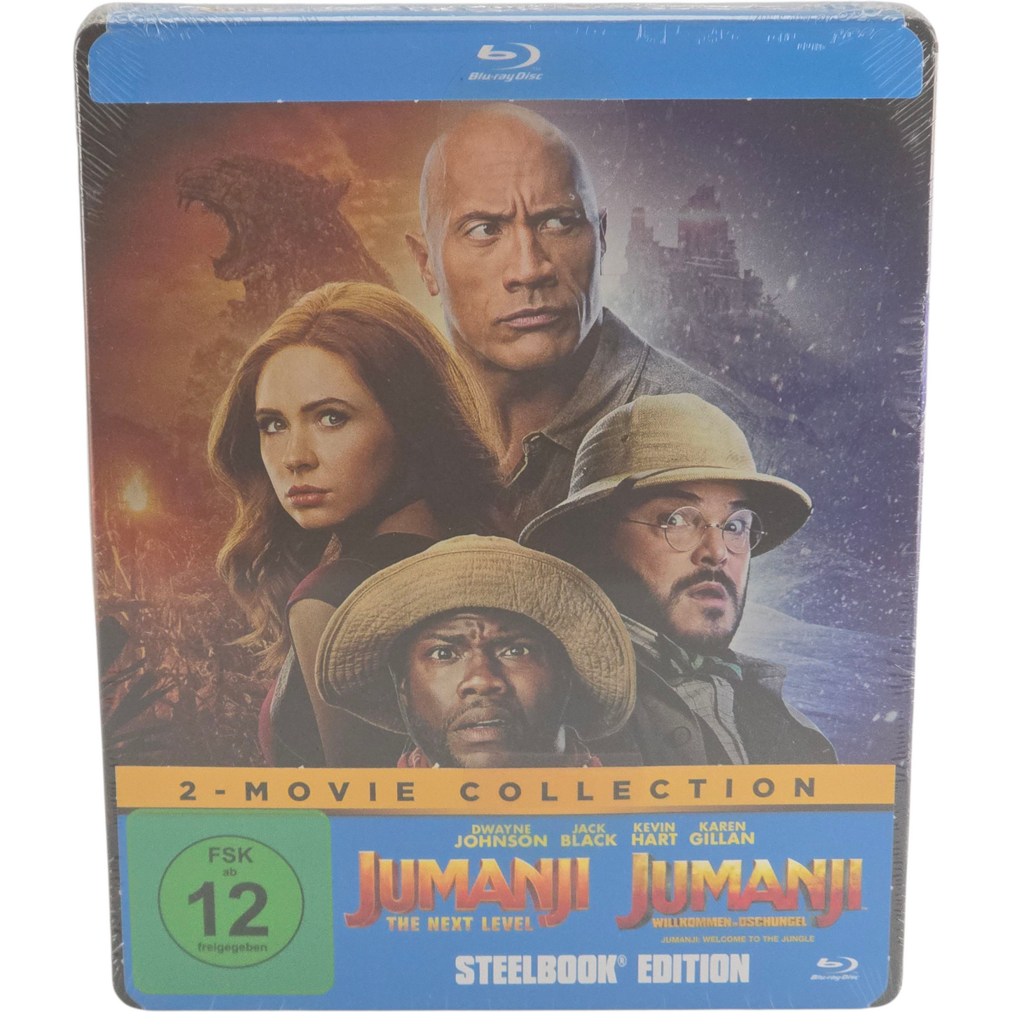 Jumanji:Welcome to the Jungle +The Next Level 2x Films Blu-ray Steelbook Zone B