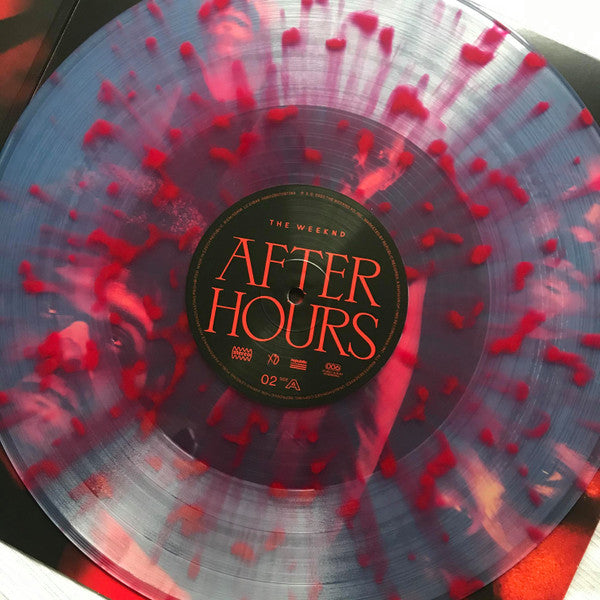 The Weeknd – After Hours 2 x LP Transparent éclaboussures rouges sang Limitée