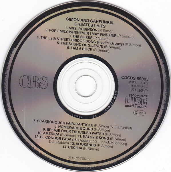 Simon And Garfunkel* – Simon And Garfunkel's Greatest Hits CD, Compilation Folk Rock Neuf