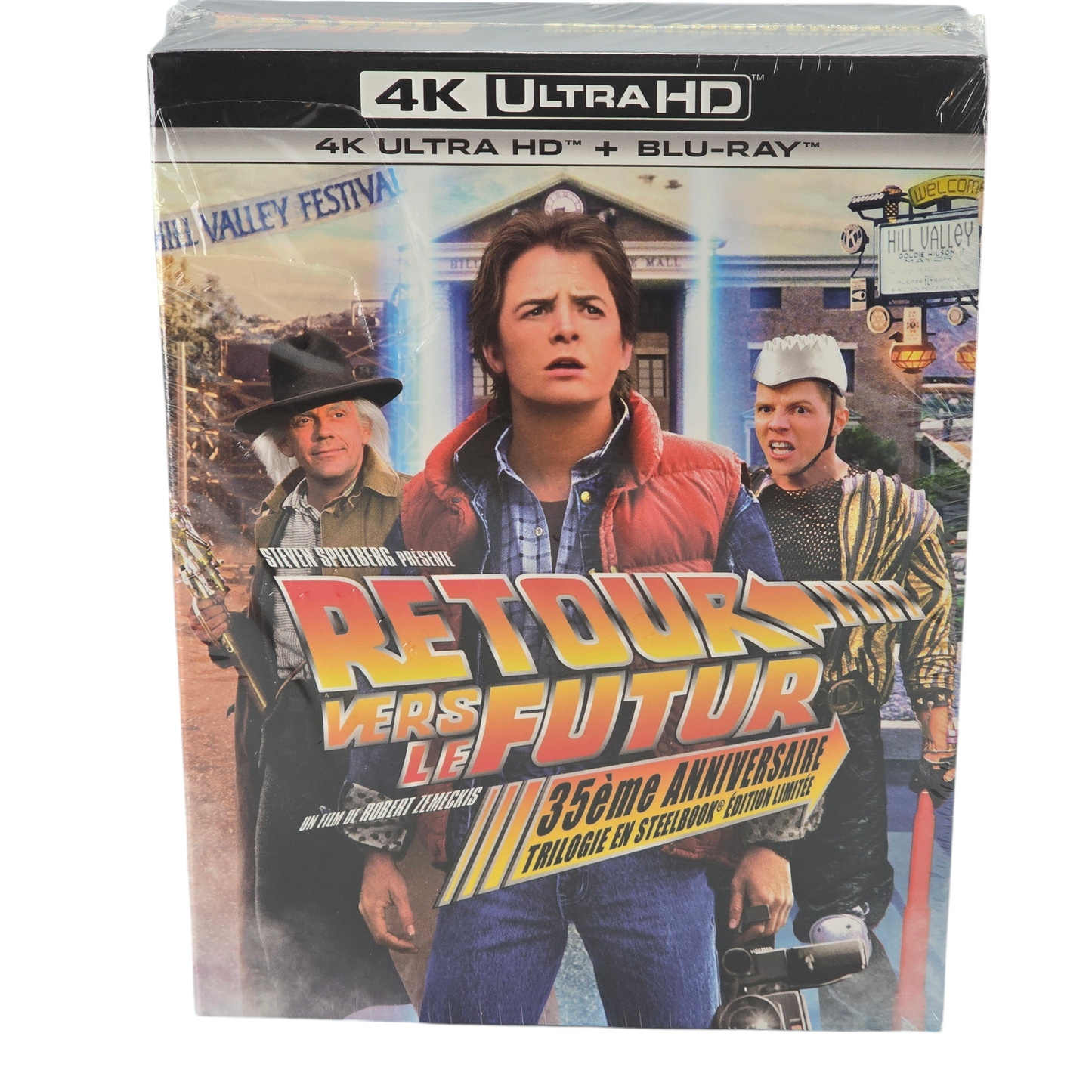 Retour vers Le Futur Trilogie 4K Blu-Ray SteelBook 35ème Anniversaire Zone 2