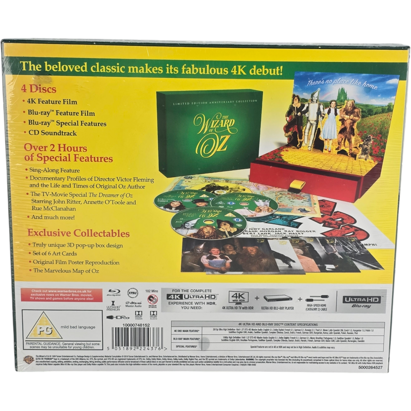 Le magicien d'Oz Blu-ray 4K Ultra HD + Blu-ray + CD Collection édition limitée
