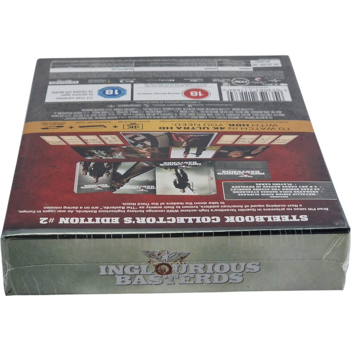 Inglourious Basterds 4K Ultra HD+Blu-ray SteelBook Collector Brad Pitt B