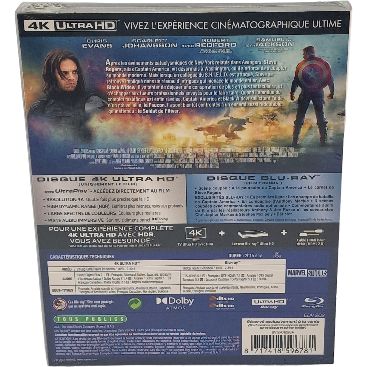 Captain America: Le Soldat de l'Hiver 4K Ultra HD +Blu-ray SteelBook Mondo X B