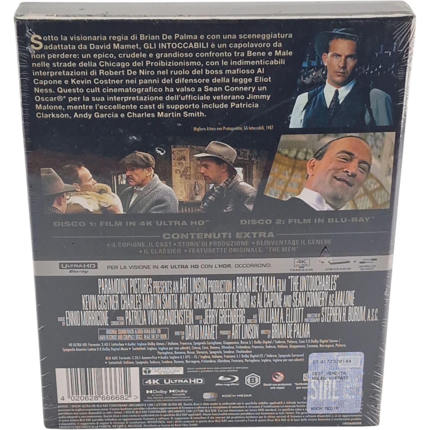 Les Incorruptibles SteelBook 4K Ultra HD+Blu-ray Brian De Palma, Costner Libre