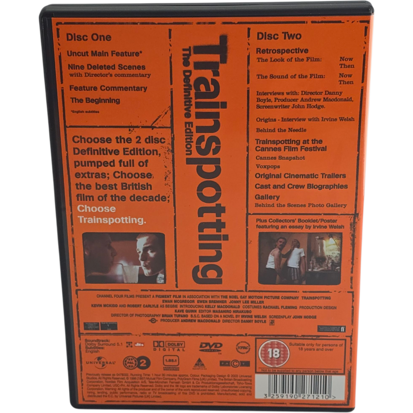 Trainspotting DVD The Definitive Edt Danny Boyle Ewan McGregor Zone 2