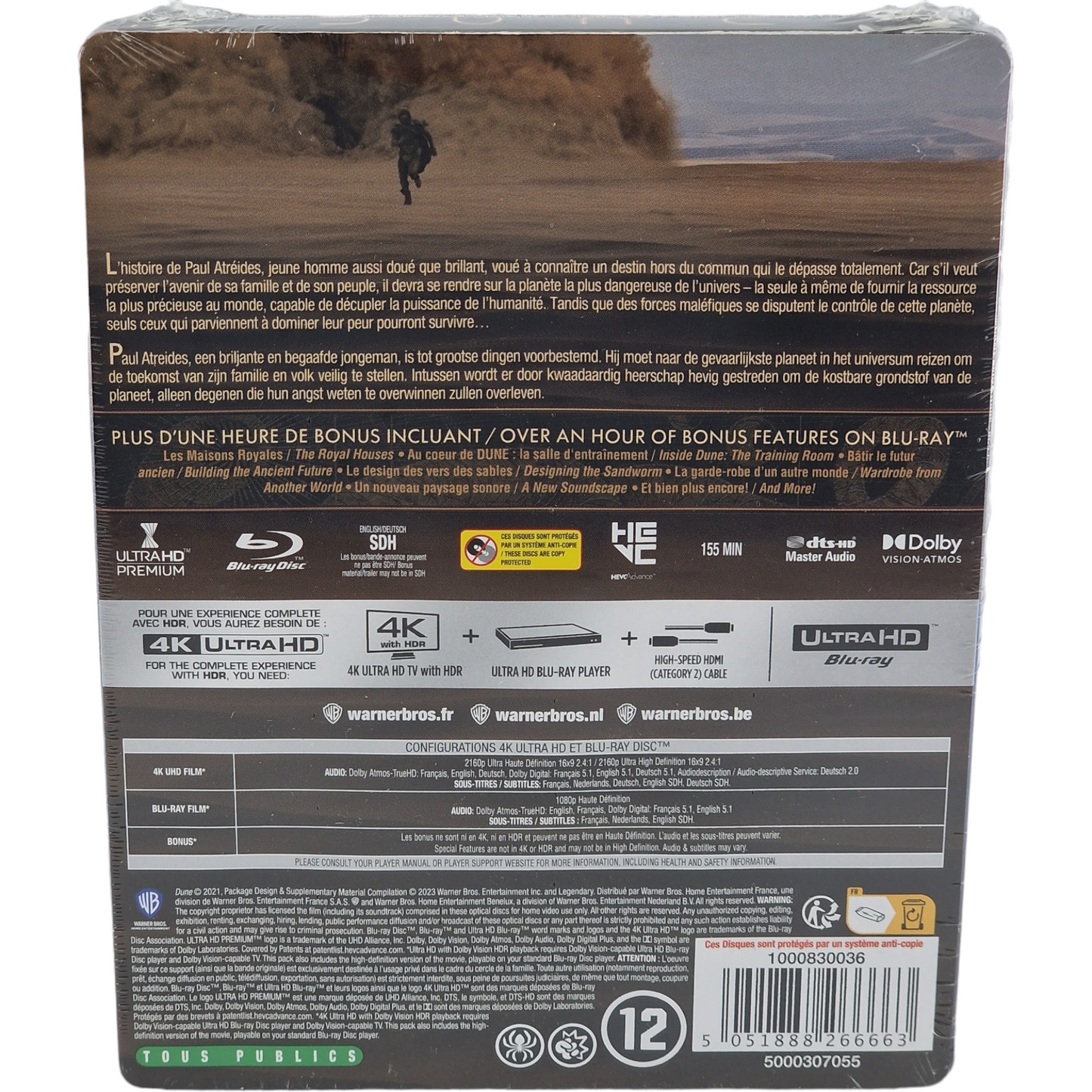 Dune 4K Ultra HD + Blu-ray SteelBook Édition Limitée Timothée Chalamet 2024 B