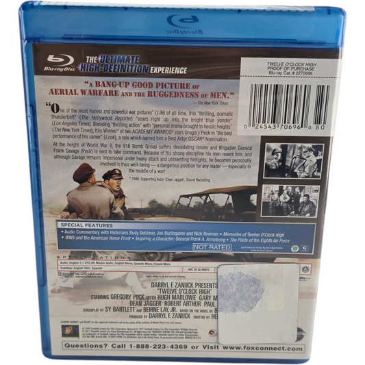 Twelve O'Clock High Blu-ray Gregory Peck, Hugh Marlowe – Zone libre