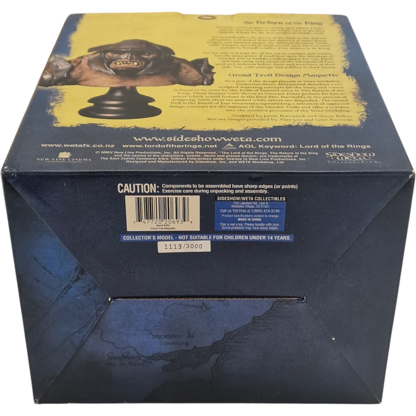 Seigneur des Anneaux Buste Polystone Grond Troll Sideshow Weta Limitée 3000 Ex