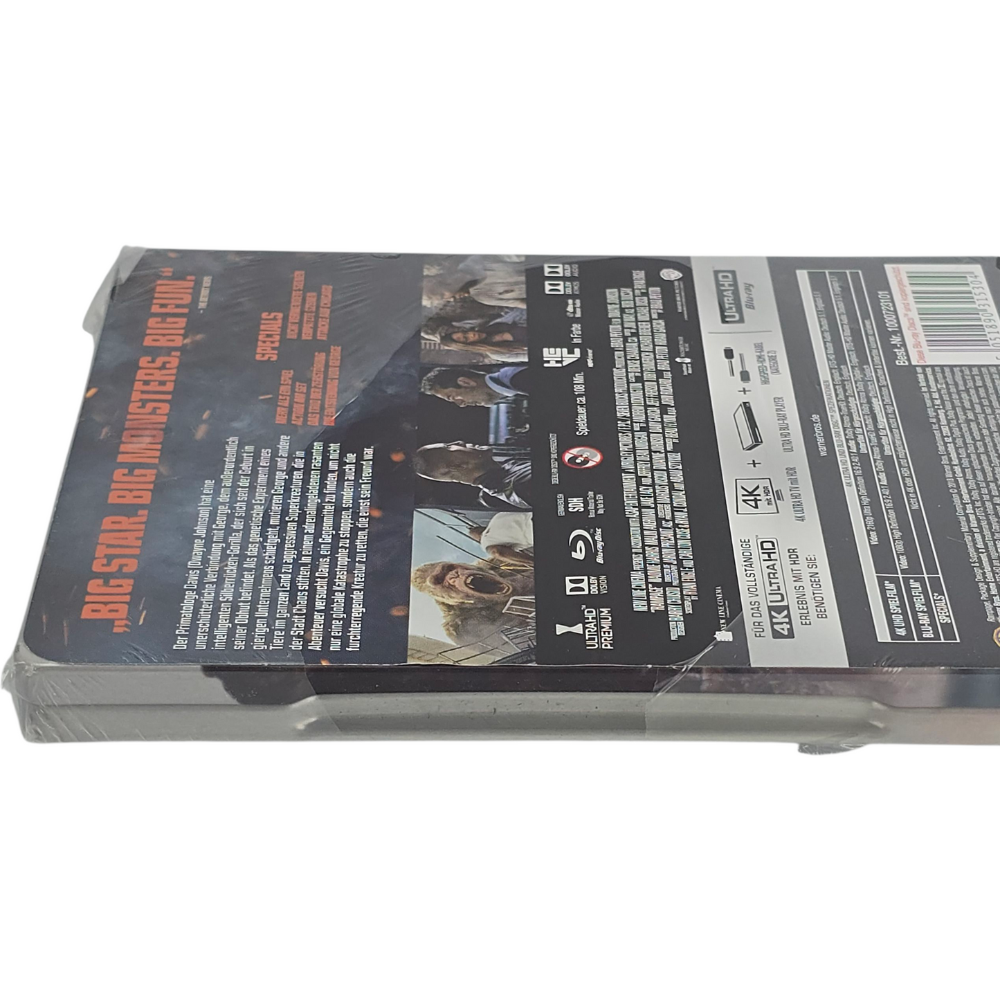 Rampage Steelbook 4K Ultra HD + Blu-ray Dwayne Johnson Zone B
