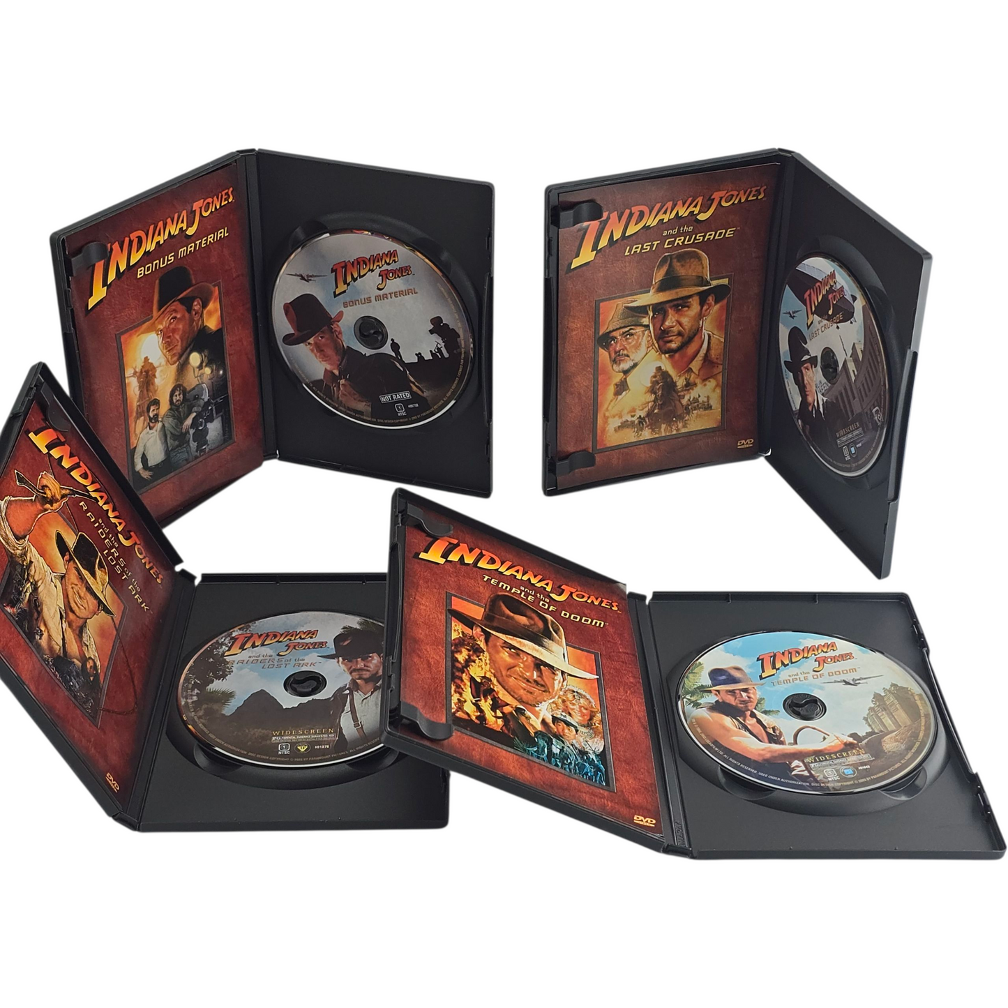 The Adventures of Indiana Jones DVD 3 Films Steven Spielberg Zone 1 US Import
