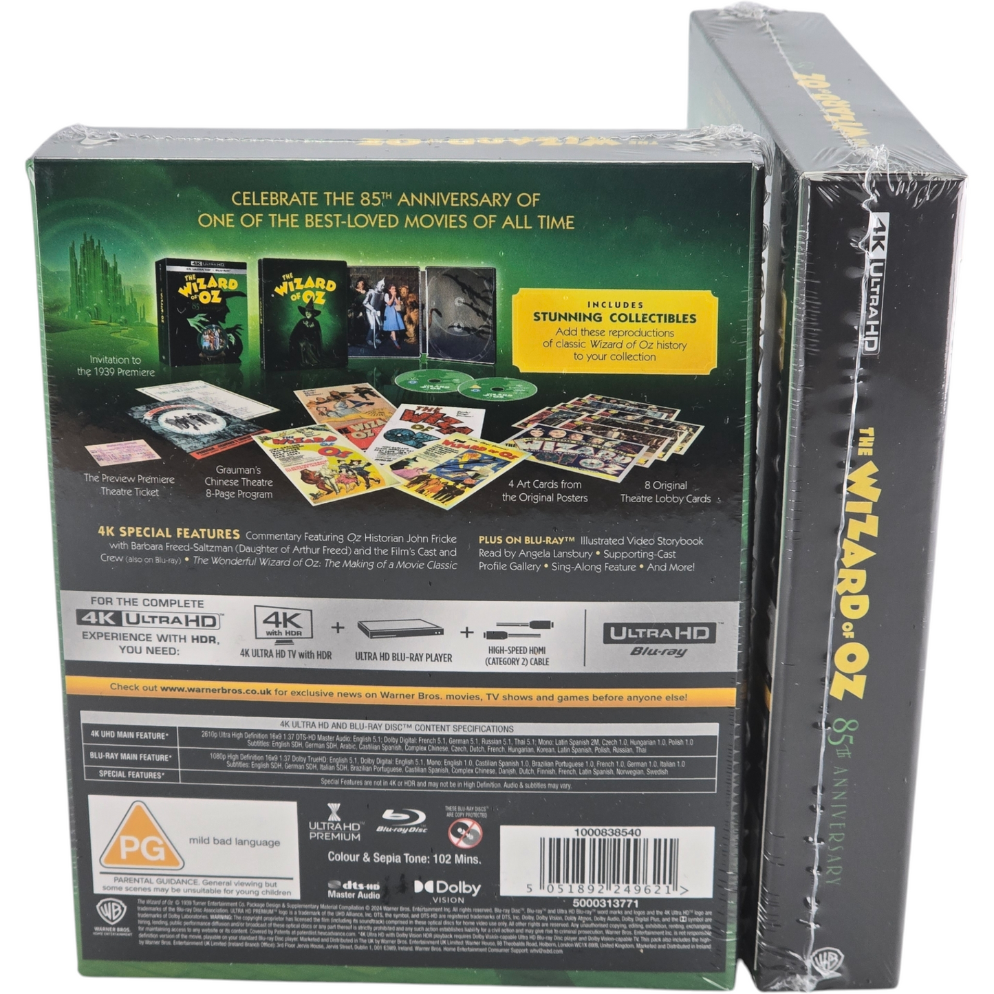 Le magicien d'Oz 4K Ultra HD + Blu-ray Steelbook Collector Ltd théâtrale Zone B