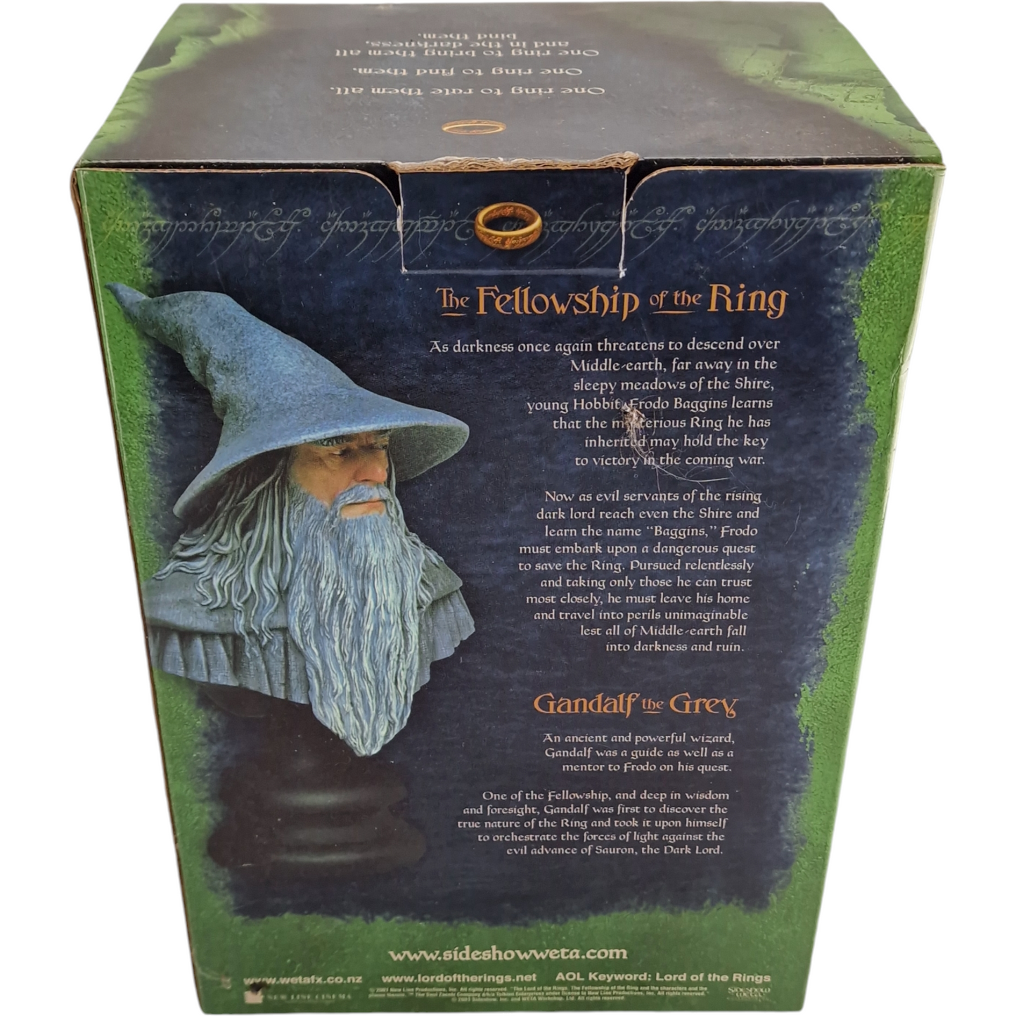 Seigneur des Anneaux Buste Resine Gandalf The Grey Weta Sideshow Polystone 1/4